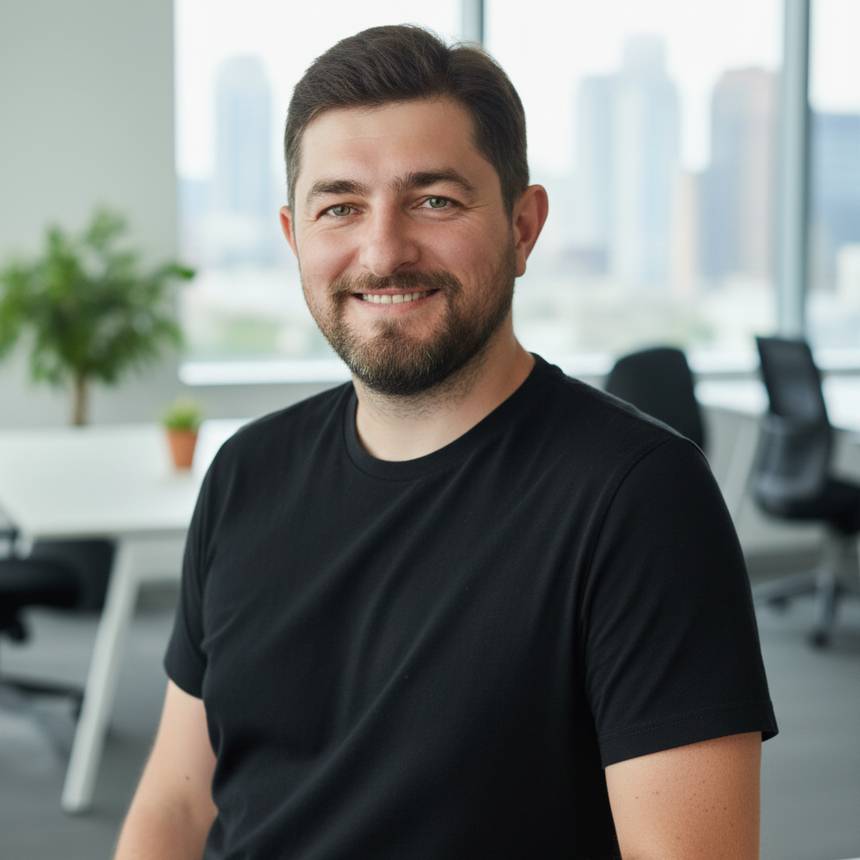 Miloš Janković wearing a green shirt
